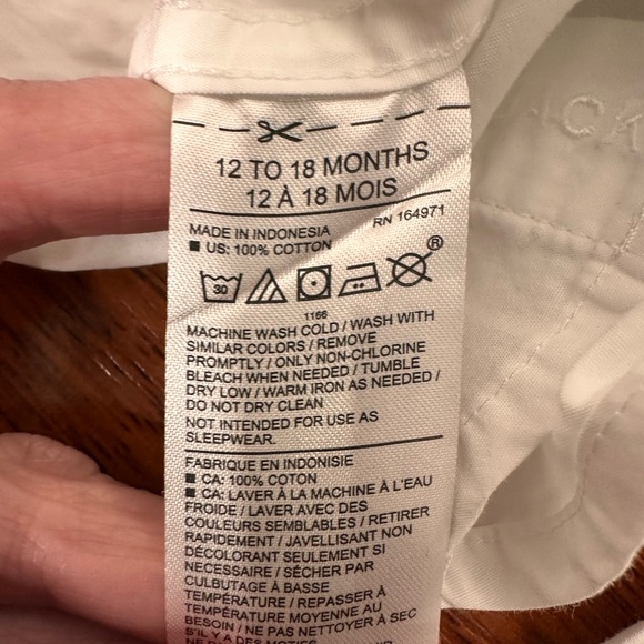 Janie and Jack White Button Down Shirt 12-18 months - Picture 6 of 9